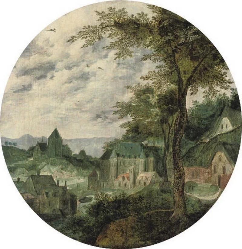 Paesaggio con torre